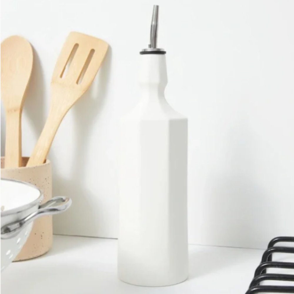 Olive Oil Bottle – White The Bright Angle Elixir